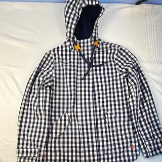 Photo of Joules Right As Rain Hooded Waterproof Gingham Check Raincoat – Mint Condition