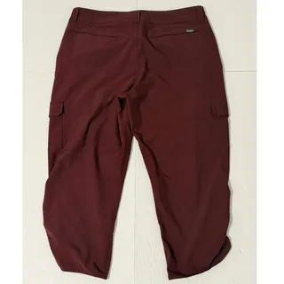 Photo of Eddie Bauer Women's Cargo Capri Hiking Pants, Maroon, Size 8