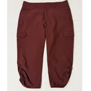 Photo of Eddie Bauer Women's Cargo Capri Hiking Pants, Maroon, Size 8