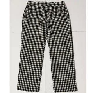 Photo of NWT Ei8ht Dreams Black Checked Virgin Wool/Mohair Blend Trouser Pants, Size 8
