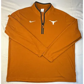 Photo of Nike Dri-FIT Texas Longhorns Orange 1/4 Zip Mock Neck Pullover Men’s 2XL
