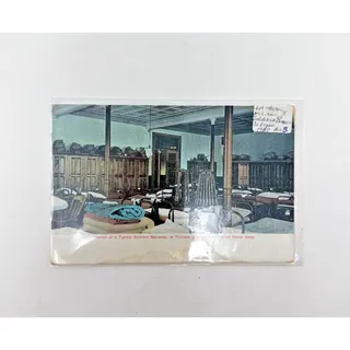 Photo of Antique Fortress Monroe VA Soldiers Barracks Interior Military Postcard