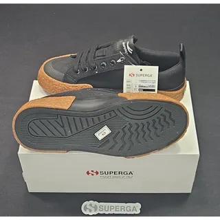 Photo of Superga 2660 Stripe Big Bumpers Black-Gum Canvas Women Sneakers US Size 5