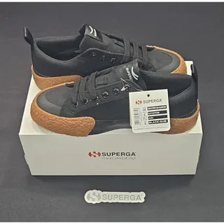 Photo of Superga 2660 Stripe Big Bumpers Black-Gum Canvas Women Sneakers US Size 5
