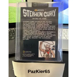 Photo of 05/30 Canvas Marketing Stephen Curry Refractor Adhesive Artifacts Short Print