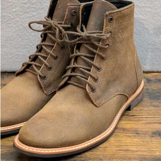 Photo of Nisolo Boots Mens 12 Martin All-Weather Tobacco/Brown Leather Waxed Combat