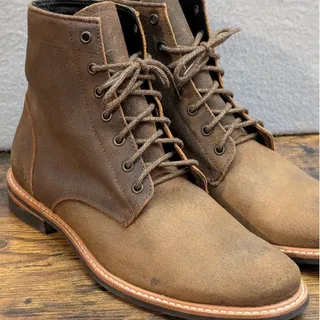 Photo of Nisolo Boots Mens 12 Martin All-Weather Tobacco/Brown Leather Waxed Combat