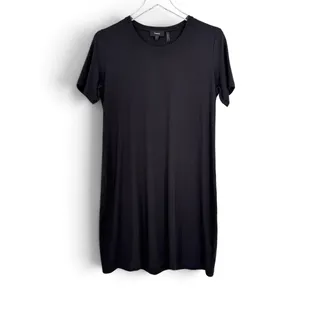 Photo of Theory dress L Ranmire knit T Shirt crew short sleeve midi minimalist black NEW
