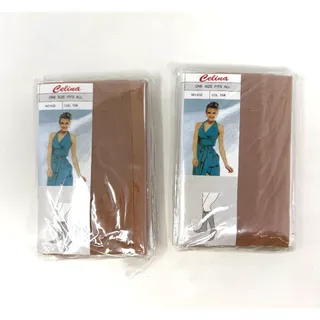 Photo of Celina K32 Sheer Pantyhose Lot of 2 Unopened 6-Packs Tan One Size