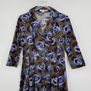 Photo of Boden Riviera shirt dress women's 6R rose floral fit and flare button front