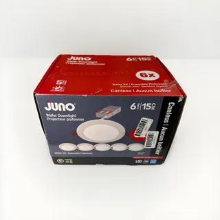 Photo of Copied - 6pk - Juno Lighting WF6 ALO20 SWW5 90CRI CP6 M2 Contractor Select Wafer - White