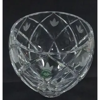 Photo of Lenox Savannah Crystal Bowl 6 Inch Tulip Diamond Pattern New With Labels