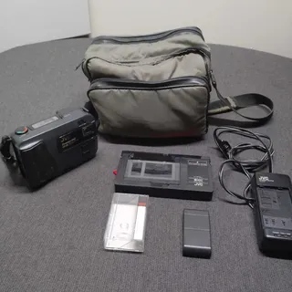 Photo of Vintage JVC GR-EZ1 Compact VHS Camcorder VHS-C Cassette Adapter Bundle Untested