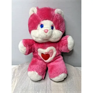 Photo of Vintage 1980s AmToy Plush Pink Sweetheart Heart Belly