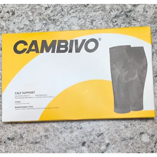 Photo of CAMBIVO Graduated Compression Calf Sleeves, Beige 3 Pairs, CS12