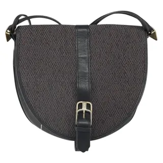 Photo of Saint Laurent Canvas Leather Shoulder Bag Gray
