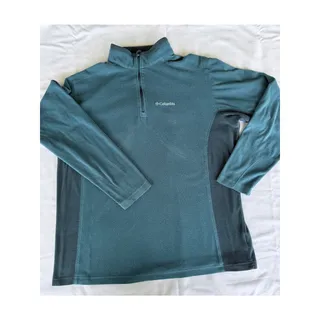Photo of Gorpcore Outdoor Columbia Pine Ridge Half Zip Teal Fleece L Hiking Camping Fall