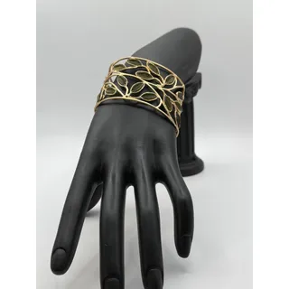 Photo of Michael Vincent Michaud 18K Gold Plated Sage Cuff Bracelet