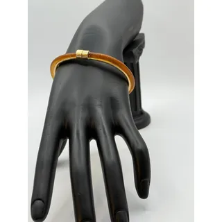 Photo of Michael Vincent Michaud 18K Gold Plated Amber Bangle Bracelet