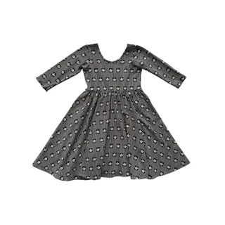 Photo of Alice + Ames Navy Boxed Floral Long Sleeve Ballet Dress Size 7