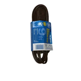 Photo of GE 9 Foot Polarized Indoor Electric Extension Cord Tamper Guard Brown  NOS