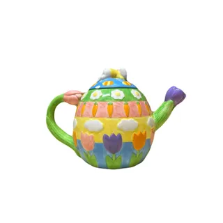 Photo of Cooks Club Springtime Tea Pot - Springtime Colors & Flowers & Bunnies
