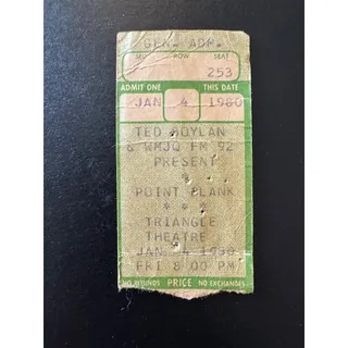 Photo of POINT BLANK Vintage Concert Ticket Stub Rochester NY 01/04/1980