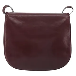 Photo of Saint Laurent Leather Shoulder Bag Bordeaux Red