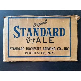 Photo of C.1940/1 STANDARD BREWING "Dry Ale" Cardboard Box Side Rochester NY, Branded
