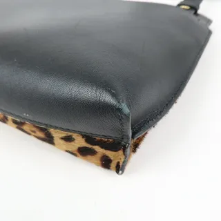 Photo of Loewe Calfskin Shoulder Bag Leopard Print Brown