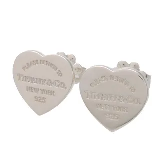 Photo of Tiffany & Co Return to Tiffany Mini Heart Tag Stud Earrings Sterling Silver