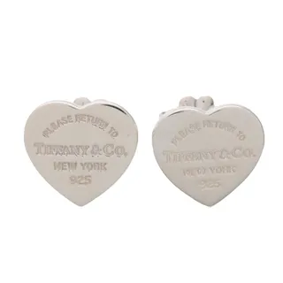 Photo of Tiffany & Co Return to Tiffany Mini Heart Tag Stud Earrings Sterling Silver