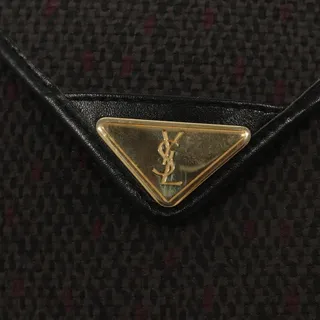Photo of Saint Laurent Canvas Shoulder Bag Purple