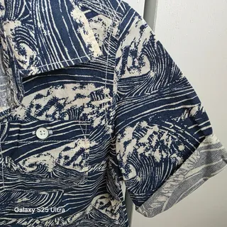 Photo of EUC Baby Gapp crashing waves, short sleeve, button up collared shirt sz 3T