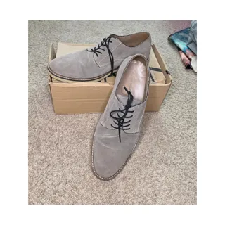 Photo of EUC Banana Republic, light grey, Owen suede leather oxford shoes sz 12