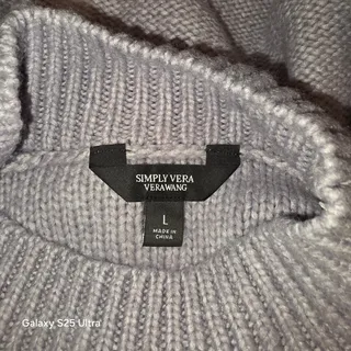 Photo of NWOT Simply Very lavender, mock turtle neck, thick knit sweater sz L