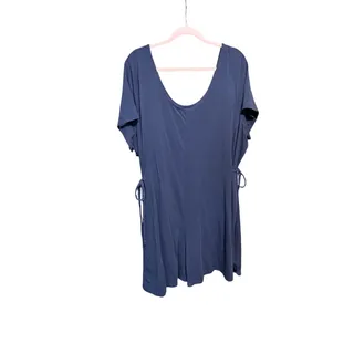 Photo of Any body navy blue vneck romper plus size 3X cotton modal blend coastal resort