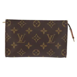 Photo of Louis Vuitton Monogram Bucket PM Accessory Pouch Brown