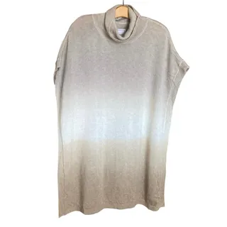 Photo of Beautiful Stories Mohair Wool Blend Ombre Cowl Neck Poncho Sweater Sz Small