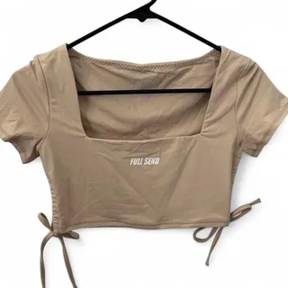 Photo of 🚨FULL SEND | NELK BOYS Fitness Squared Tie Side Top NUDE Workout Shirt-SM-FS023   