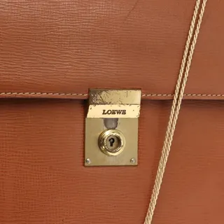 Photo of Loewe Anagram Leather Briefcase Green