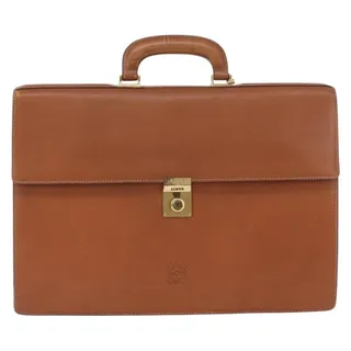 Photo of Loewe Anagram Leather Briefcase Green