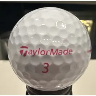 Photo of Red Pop Stroke Eat Putt Drink Collectible Logo Golf Ball TaylorMade Distance +