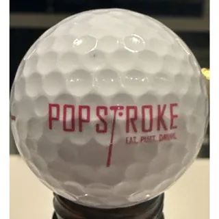 Photo of Red Pop Stroke Eat Putt Drink Collectible Logo Golf Ball TaylorMade Distance +