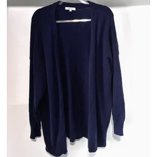 Photo of Madewell Women’s 3X Merino Wool Blend Long Button Front Cardigan Sweater Navy
