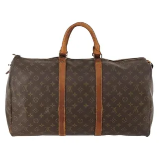 Photo of Louis Vuitton Monogram Keepall 50 Travel Bag Brown