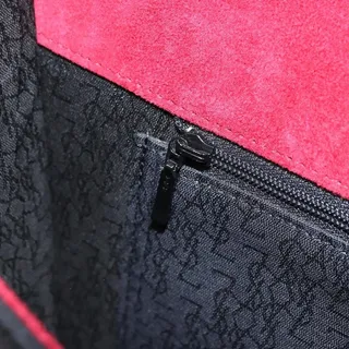 Photo of Saint Laurent Suede Shoulder Bag Bordeaux Gold
