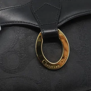 Photo of Dior Trotter Oval Shoulder Bag Black