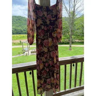 Photo of Fairycore Boho Romantic Cottagecore Whimsigoth NWT En Creme Floral Maxi Dress S