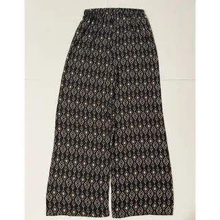 Photo of Vintage Poetry Black Geometric Print Wide Leg Pants, Size M